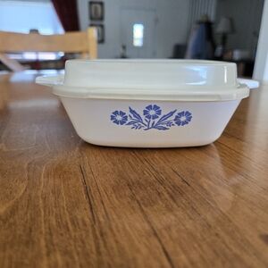 Vintage Corning Ware Blue Cornflower Petite Pan P-41 with Plastic Lid